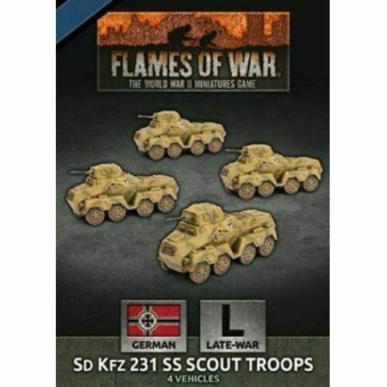 Flames of War Sd Kfz 231 SS Scout Troops New - TISTA MINIS