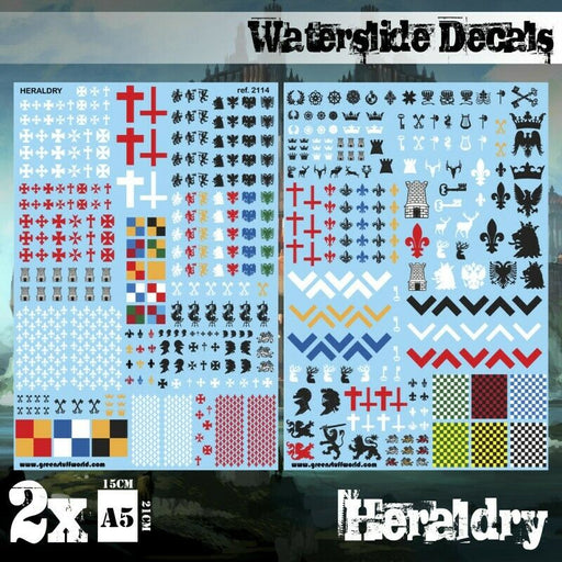 Green Stuff World Waterslide Decals - Heraldry New - TISTA MINIS