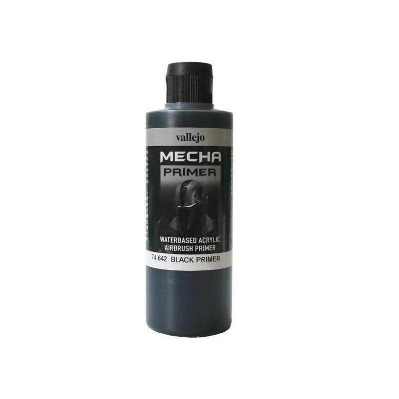 Vallejo Mecha Colour Paint Primers Black 200 ml (74.642) - Tistaminis
