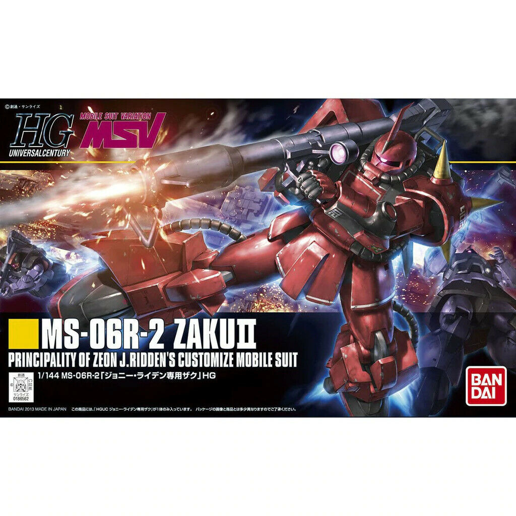 Bandai Gundam HGUC 1/144 #166 MS-06R-2 Zaku Johnny Ridden Custom New - Tistaminis