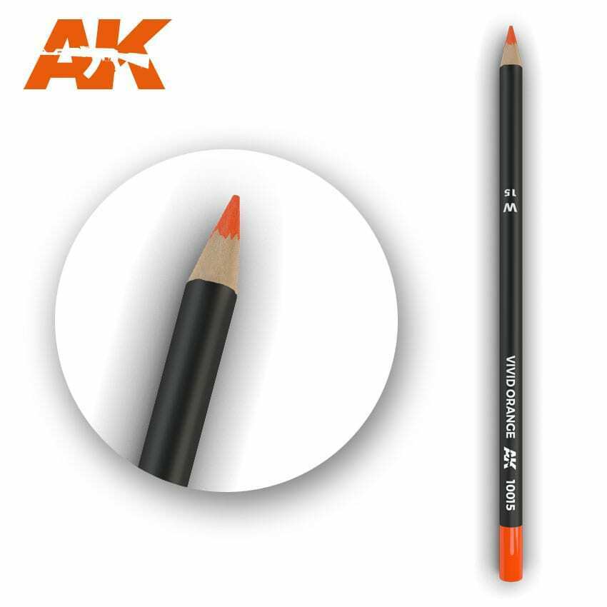 AK Interactive Watercolor Pencil Vivid Orange New - TISTA MINIS