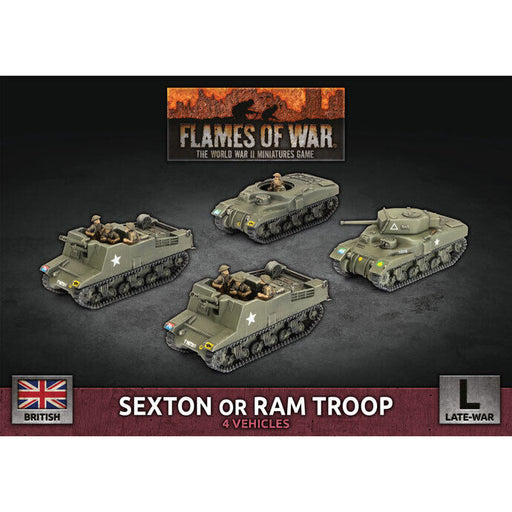 Flames of War British Sexton (Kangaroo) Troop (4x Plastic) Nov 12 Pre-Order - Tistaminis