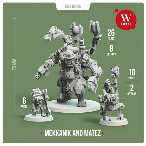 Artel Miniatures - Mekkanik with Matez 28mm New - TISTA MINIS