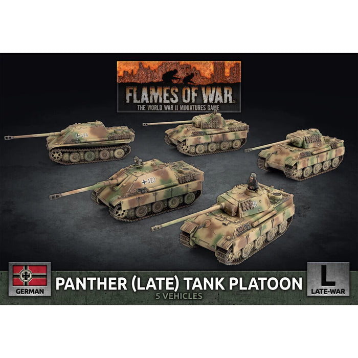 Flames of War	Late Panther/Jagdpanther Platoon (5x Plastic) July 23 Pre-Order - Tistaminis