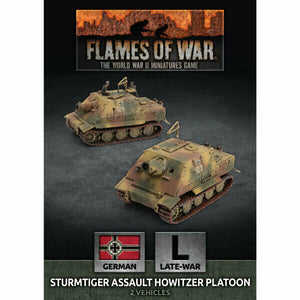 Flames of War	Sturmtiger Assault Howitzer Platoon (2x) July 23 Pre-Order - Tistaminis