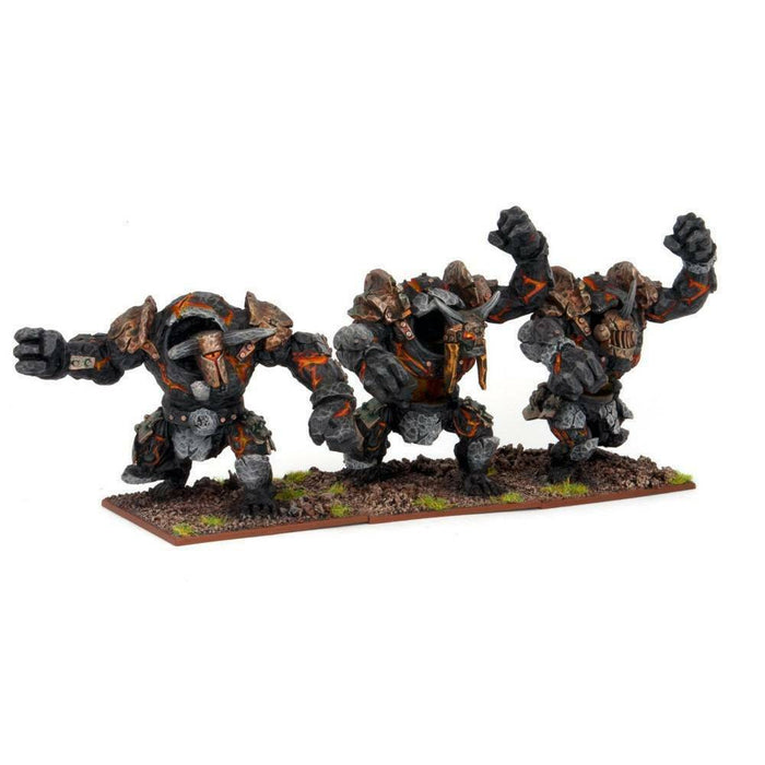 Kings of War Abyssal Dwarf Lesser Obsidian Golem Regiment New - Tistaminis