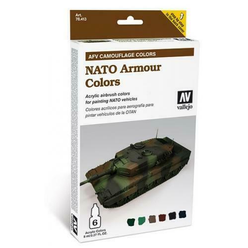 Vallejo AL78413 NATO CAMOUFLAGE AFV CAMOUFLAGE Paint Set New - TISTA MINIS