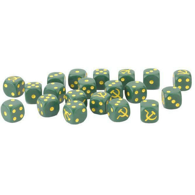 Flames of War Soviet Gaming Set (x20 Tokens, x2 Objectives, x16 Dice) New - TISTA MINIS