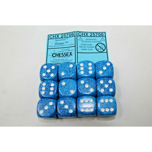 Chessex Speckled Water 16mm d6 Dice Block (12 Dice) | TISTAMINIS