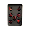 Metal Dungeons and Dragons Dice - Dragonborn Red and Black - Tistaminis