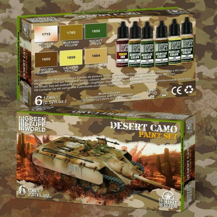 Green Stuff World Paint Set - Desert Camo New - TISTA MINIS