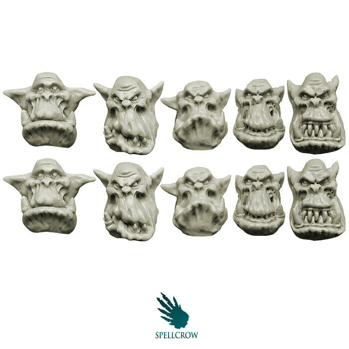 Spellcrow Orc Peons Heads NEW! New - Tistaminis