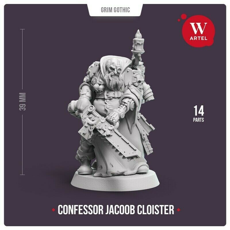 Artel Miniatures - Confessor Jacoob Cloister 28mm New - TISTA MINIS