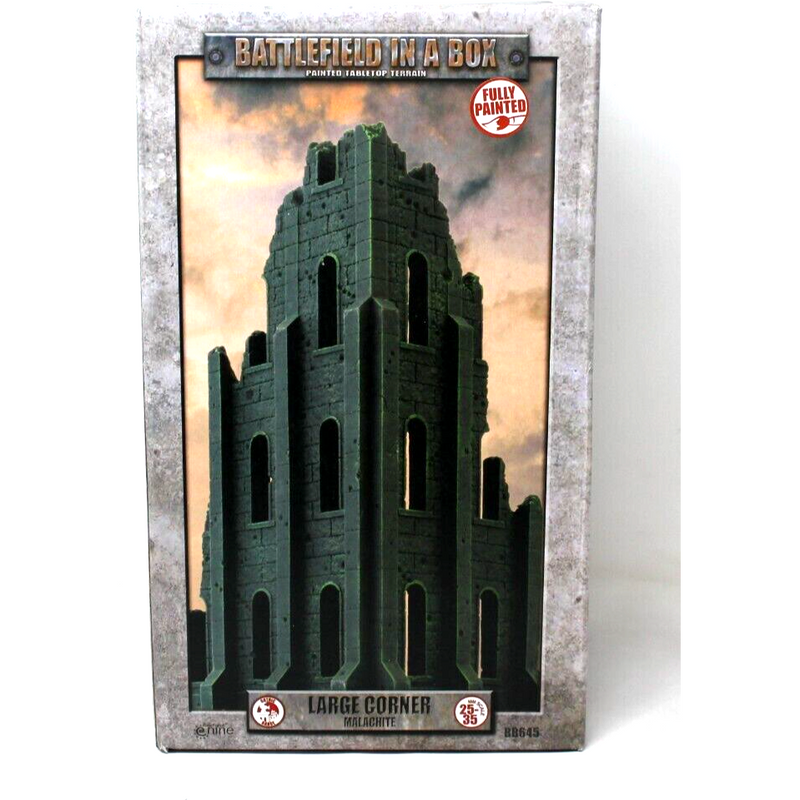 Battlefield In A Box: Gothic Battlefields: Large Corner Ruin - Malachite (x1) - Tistaminis