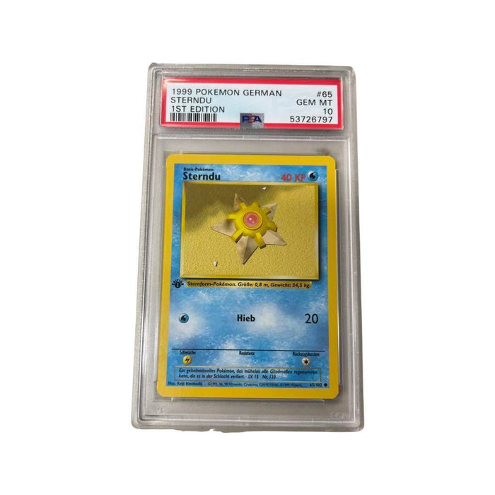 Pokemon German PSA 10 Sterndu (Staryu) 1st Edition - New - Tistaminis