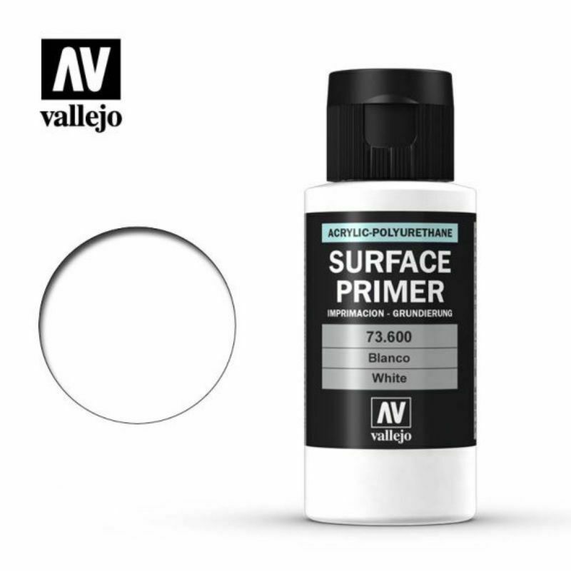 Vallejo Surface Primer White Primer - Acrylic-Polyurethane 60ml - TISTA MINIS