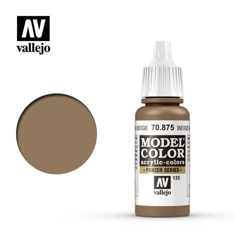 Vallejo Model Colour Paint Beige Brown (70.875) - Tistaminis