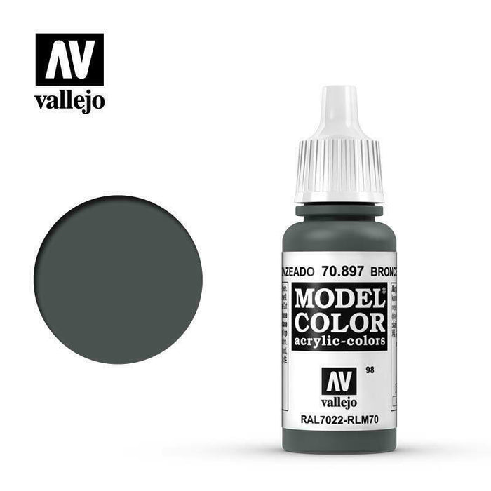 Vallejo Model Colour Paint Bronze Green (70.897) - Tistaminis