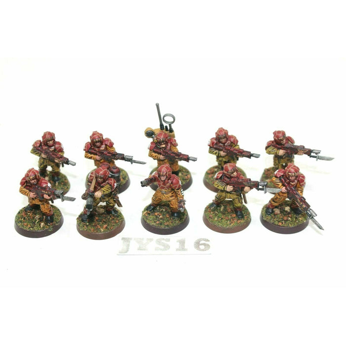 Warhammer Imperial Guard Cadian Shock Troopers With Flamer Well Painted JYS16 - Tistaminis