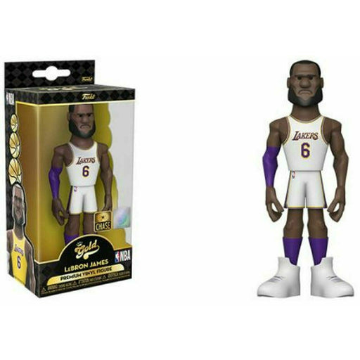 Funko POP GOLD CHASE WHITE JERSEY 5" NBA LEBRON JAMES (LAKERS) New - Tistaminis