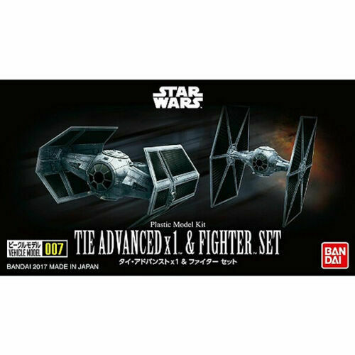Bandai Star Wars Vehicle Model #007 Tie Advanced x1 and Fighter Set - Tistaminis
