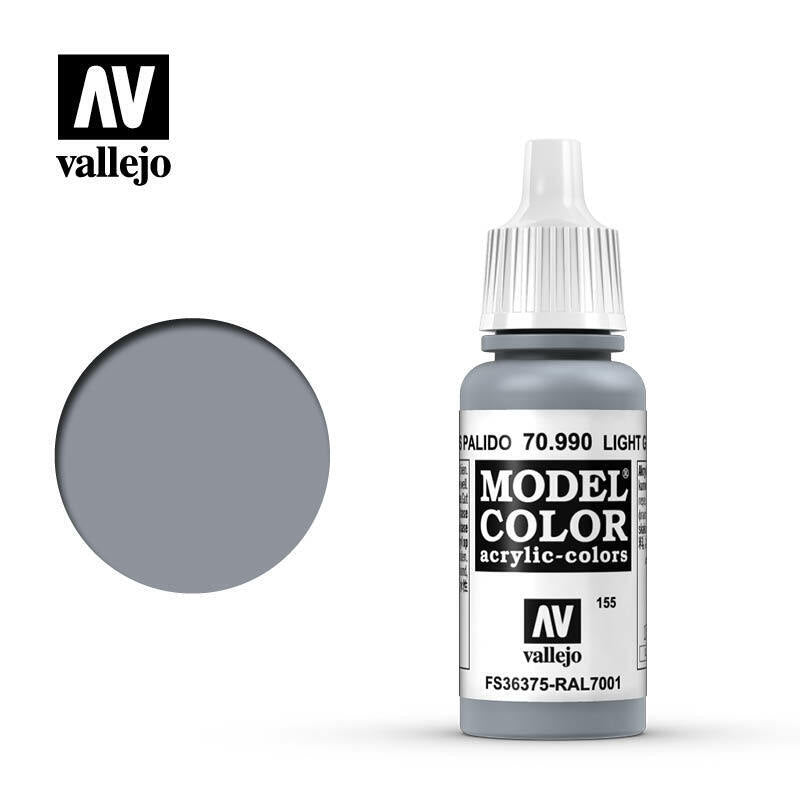 Vallejo Model Colour Paint Light Grey FS36375 RAL7001 (70.990) - Tistaminis