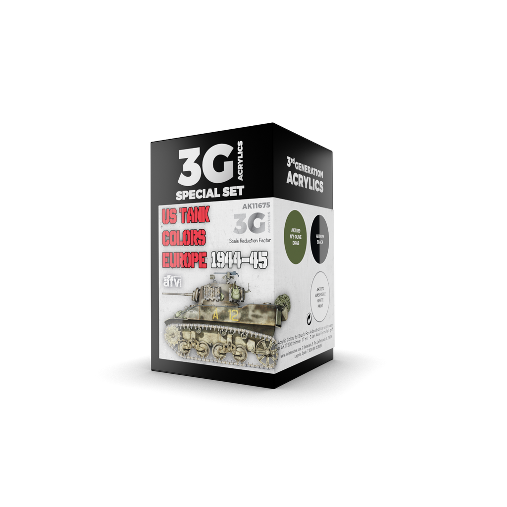 AK Interactive 3G US Tank Colors Europe 1944-45 New - Tistaminis