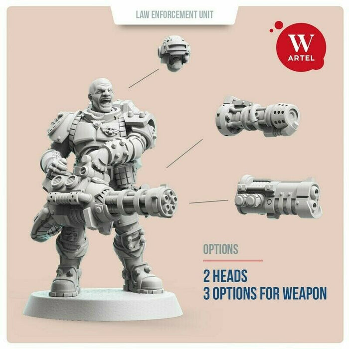 Artel Miniatures - L.E.U Male Enforcers Assault Squad 28mm New - TISTA MINIS