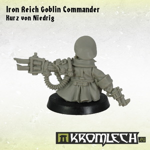 Kromlech Iron Reich Goblin Commander Kurz von Niedrig New - TISTA MINIS