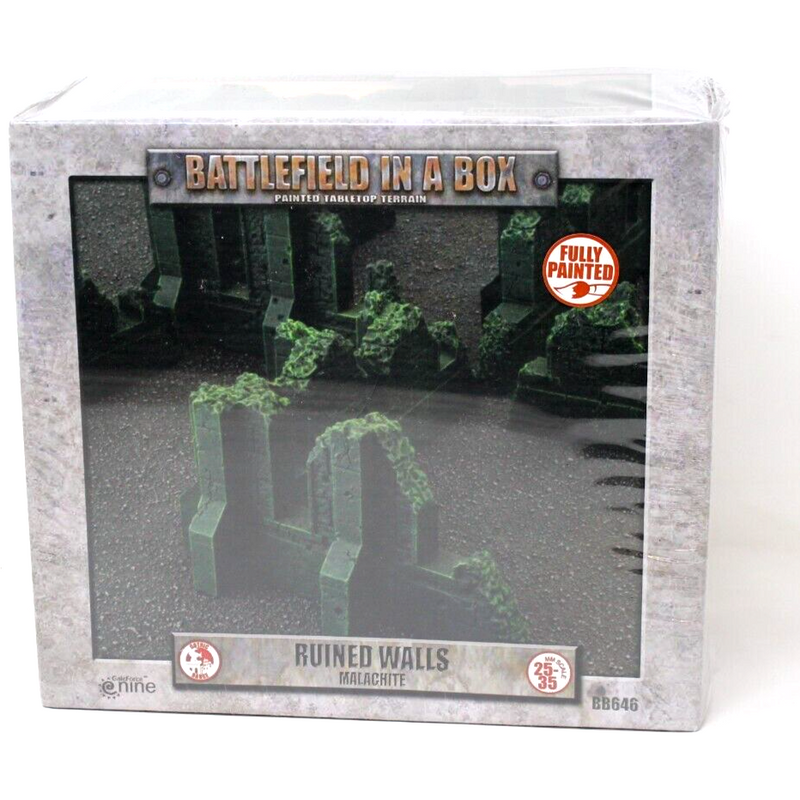 Battlefield In A Box: Gothic Battlefields: Ruined Walls - Malachite (x5) New - Tistaminis