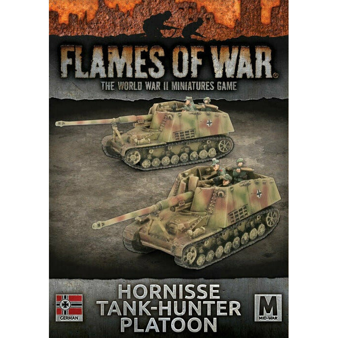 Flames of War German Mid War HORNISSE TANK-HUNTER PLATOON (x2 tanks) New - TISTA MINIS