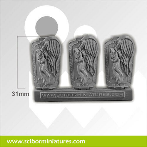 Scibor Miniatures Angels Big Shields set3 (3) New - TISTA MINIS