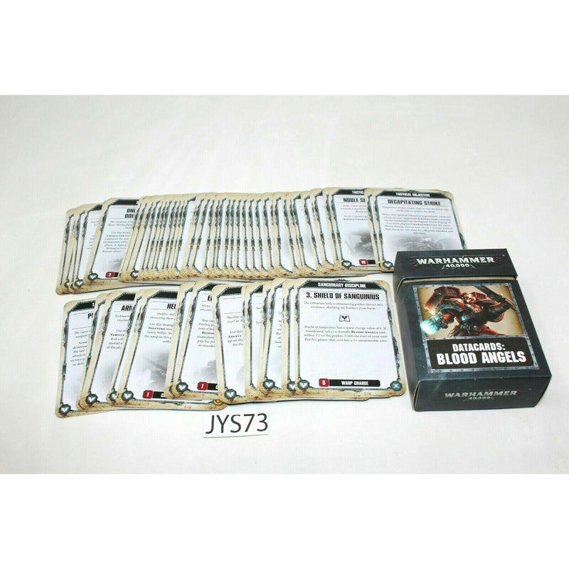 Warhammer Space Marines Blood Angels Data Cards Old JYS45 - Tistaminis