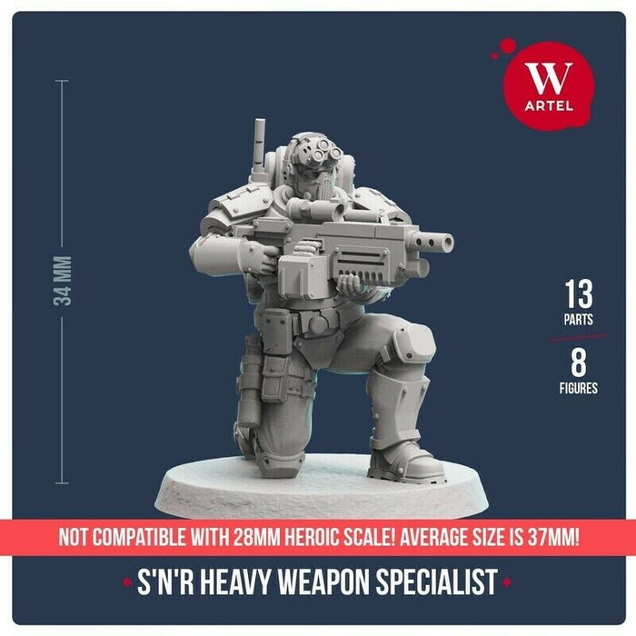 Artel Miniatures - Scout `n` Recon Heavy Weapon Specialist 32mm New - TISTA MINIS