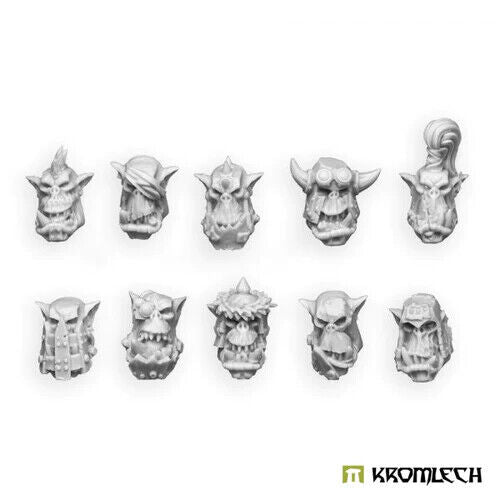 Kromlech	Orc Wild Tribez Heads (10) New - Tistaminis