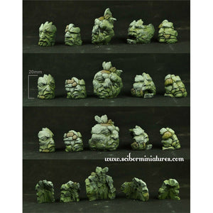 Scibor Miniatures Stone Heads Basing Kit #2 (5) New - TISTA MINIS