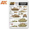 AK Interactive The Ardennes Campaign 1944-45 German Tank Transfers New - TISTA MINIS