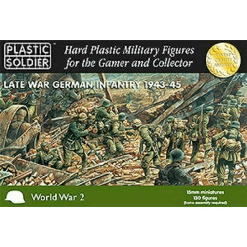 Plastic Soldier Company 15MM LATE WAR GERMAN INFANTRY 1943-1945 - 130 pcs New - TISTA MINIS