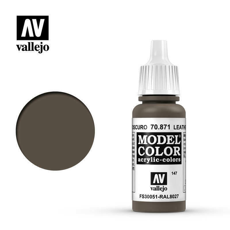 Vallejo Model Colour Paint Leather Brown (70.871) - Tistaminis