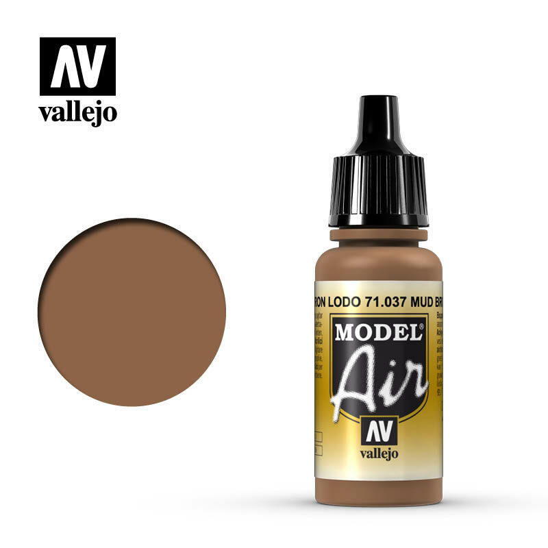 Vallejo Model Air Paint Mud Brown (RAL8008) (6/Bx) (71.037) - Tistaminis