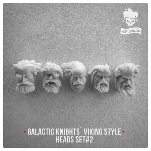 Artel W - KF Studio	Galactic Knights Viking Style Heads Set#2 New - Tistaminis