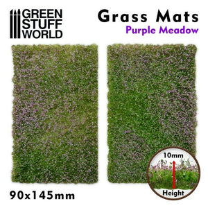 Green Stuff World Grass Mat Cutouts - Purple Meadow New - TISTA MINIS