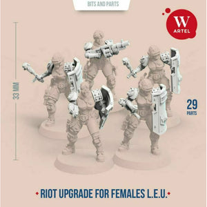 Artel Miniatures - L.E.U. Riot Control Upgrade Kit for Females New - TISTA MINIS