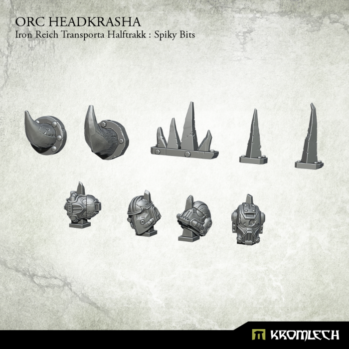 Kromlech Orc Headkrasha, Iron Reich Transporta Halftrakk (1) New - TISTA MINIS