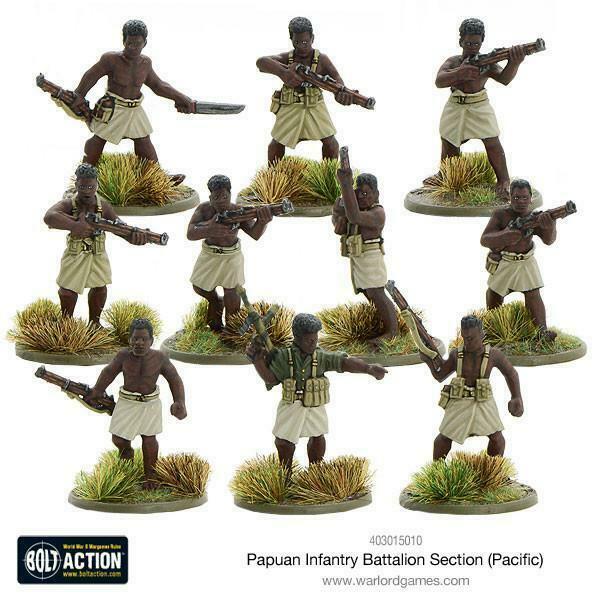Bolt Action Papuan Infantry Battalion Section New - TISTA MINIS