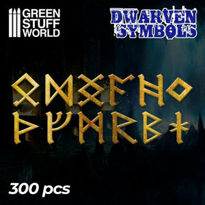 Green Stuff World Dwarven Runes and Symbols New - TISTA MINIS