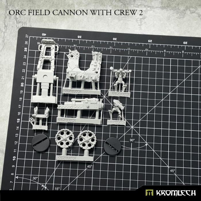 Kromlech Orc Field Cannon with Crew 2 New - TISTA MINIS