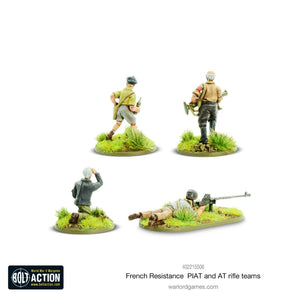Bolt Action French Resistance PIAT & Anti-tank rifle teams New - TISTA MINIS