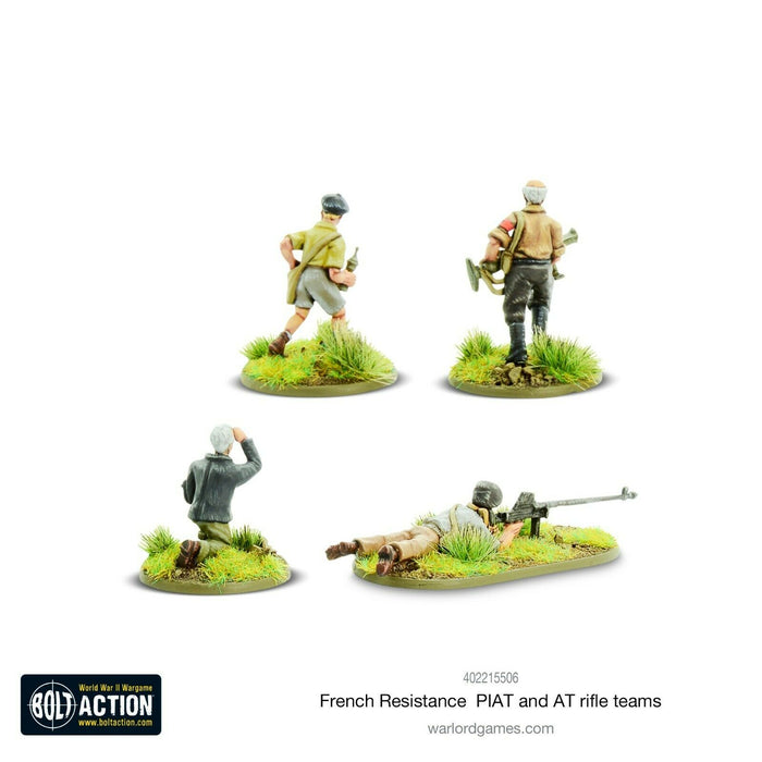 Bolt Action French Resistance PIAT & Anti-tank rifle teams New - TISTA MINIS