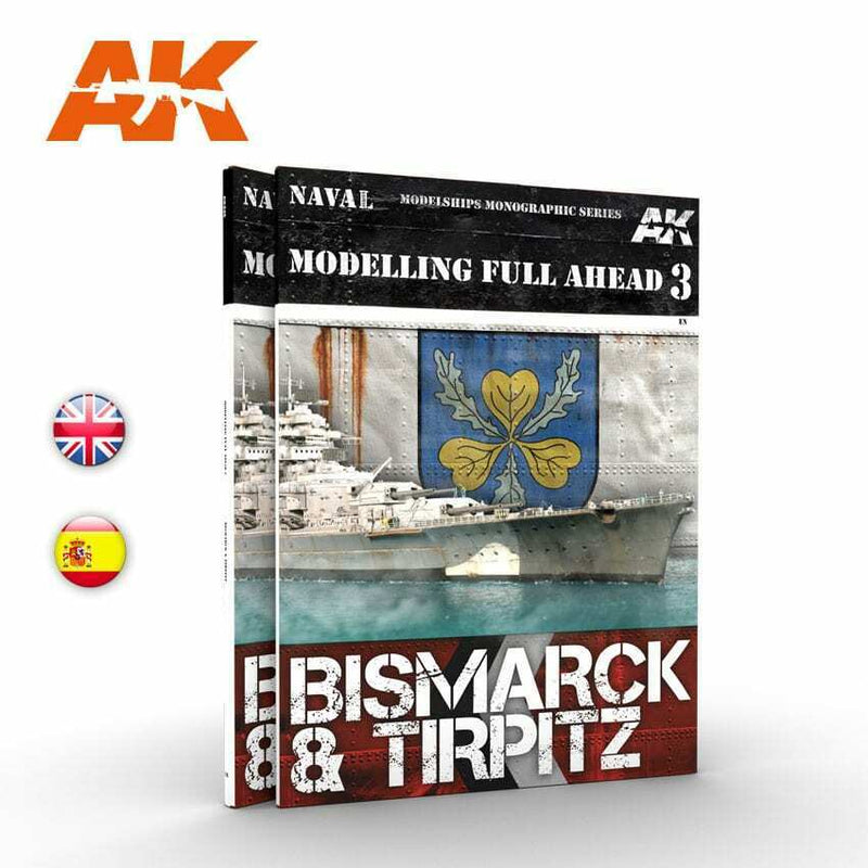 AK Modeling Book Modelling Full Ahead 3 - Bismarck & Tirpitz New - TISTA MINIS
